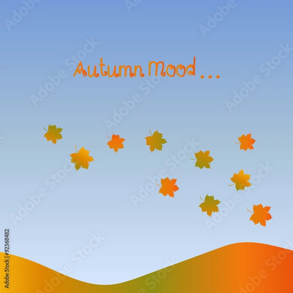 Fototapeta Autumn mood pattern. Fall motif background. 