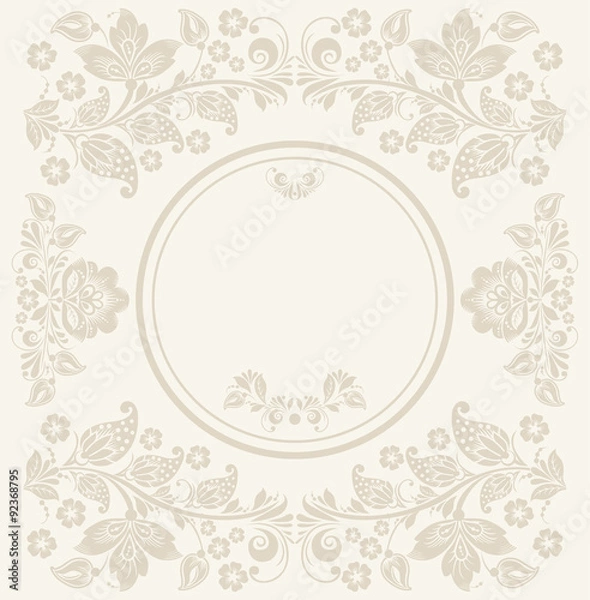 Fototapeta Invitation, anniversary card with label for your personalized