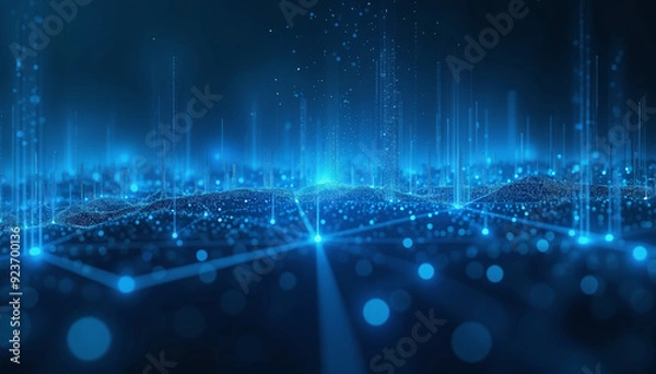 Obraz Abstract futuristic technology blue background