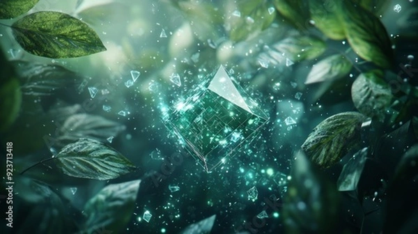 Obraz Digital Cube in Nature