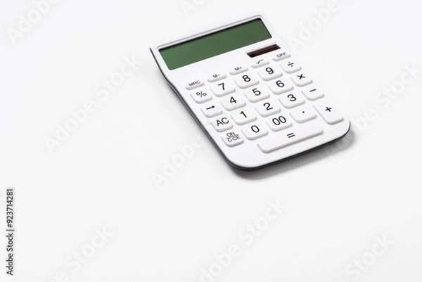 Fototapeta シンプルな電卓と白い背景