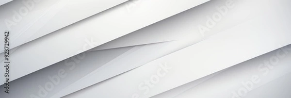 Fototapeta Essence in White A Play of Soft Angles