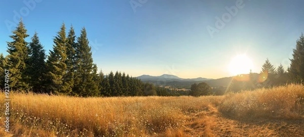 Obraz sunset in the mountains