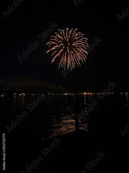 Obraz fireworks on the lake