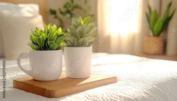 Fototapeta Morning Wellness Routine Achieve a Slim Waistline with Calm and Focused Self-Care, Start Your Day Right with These Simple Tips
