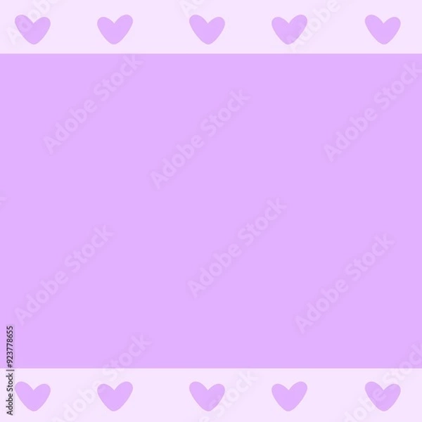 Obraz Purple background with hearts