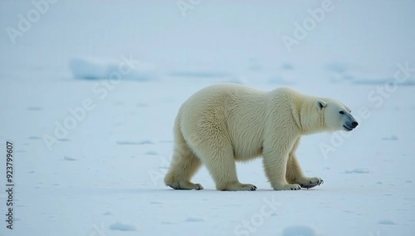 Obraz Polar Bear on Icy Landscape