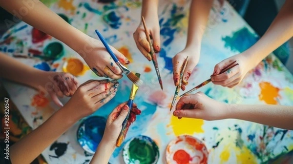 Obraz Collaborative Painting Session