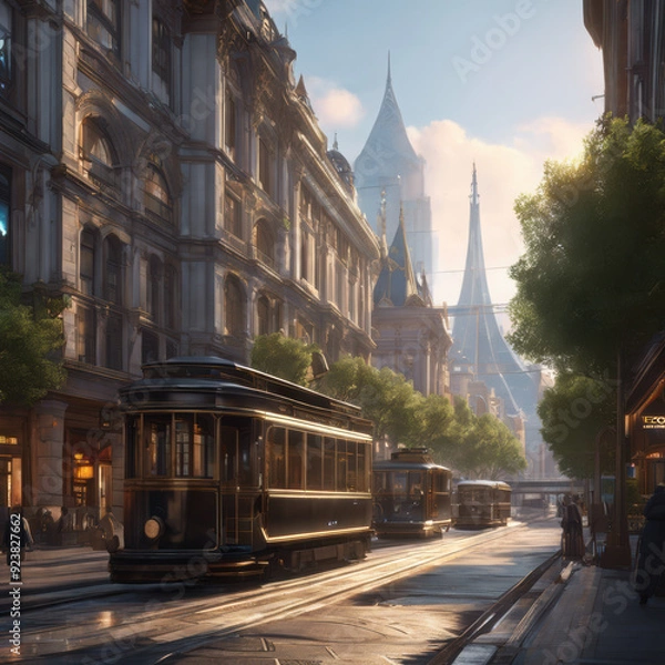 Obraz 幻想的な風景街並み