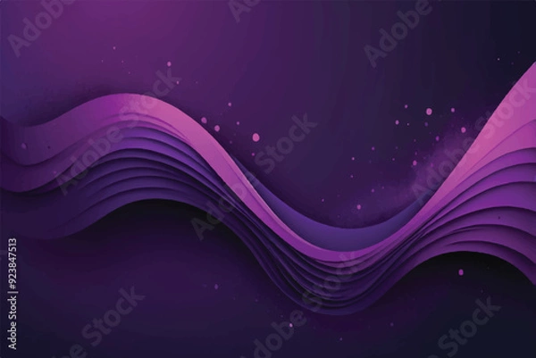 Fototapeta Beautiful Wavy Particles Elegant Background in Technology Concept, Modern Futuristic backdrop wallpaper. Tech bright dots background