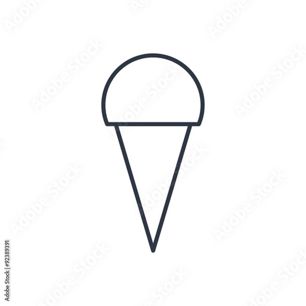 Obraz Vector ice-cream outline icon. Food symbol