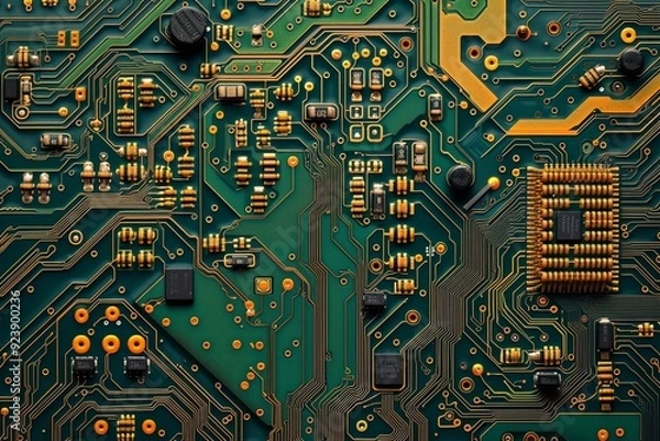 Fototapeta Abstract technology background of circuit board background