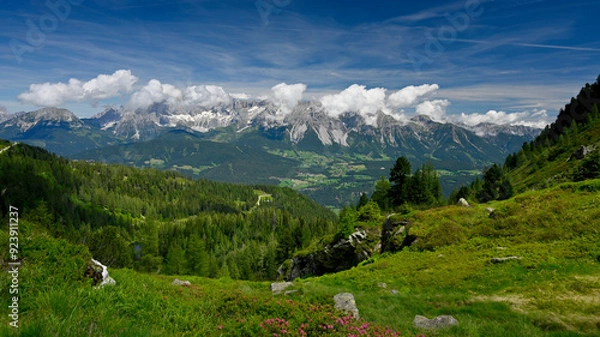 Obraz Blick auf Dachstein - Gebirge in Österreich
