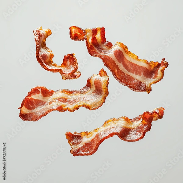 Fototapeta bacons floating in the air