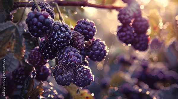 Fototapeta bunch of grapes generated by AI technology