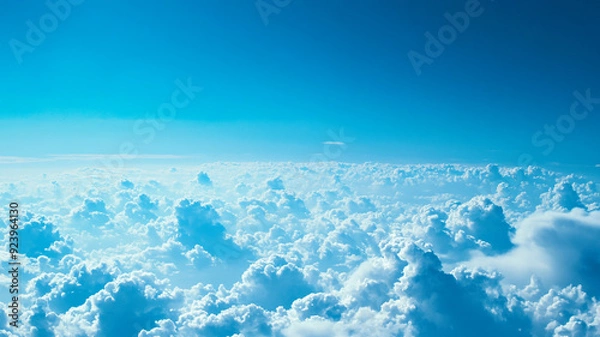 Obraz blue sky with clouds generated by AI technology