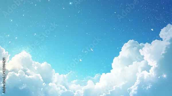 Fototapeta blue sky with clouds generated by AI technology
