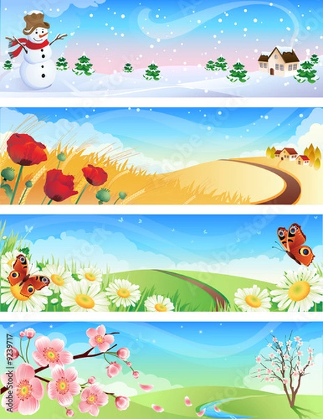 Fototapeta Four Seasons Landscape