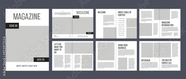 Fototapeta modern magazine template layout premium vector.