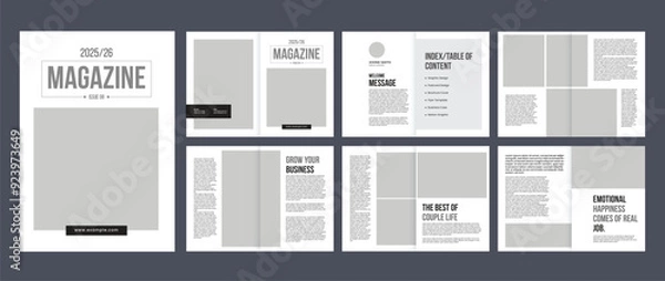 Obraz modern magazine template layout premium vector.