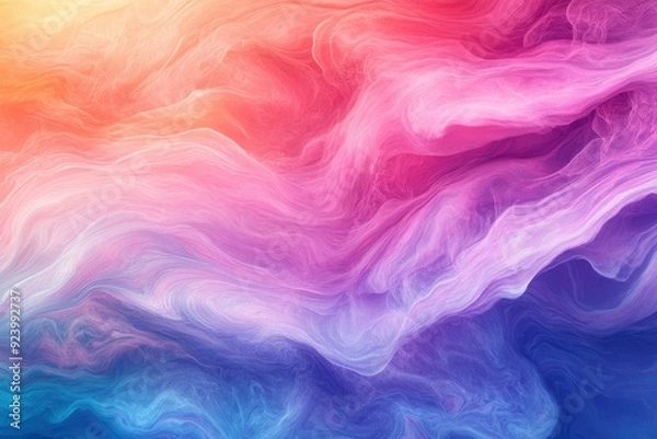 Fototapeta Soft and liquid color waves background, ai