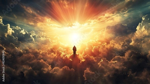 Obraz the second coming of jesus christ, high resolution, realism,
