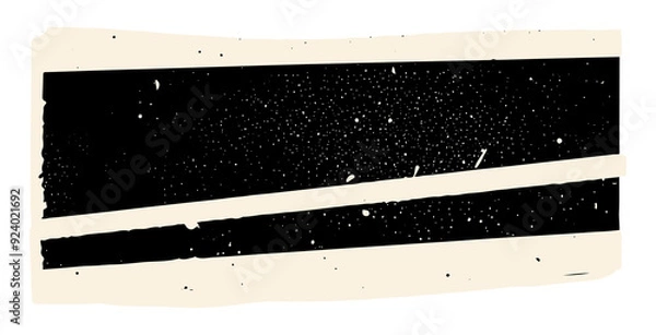 Obraz PNG  black paper element, transparent background