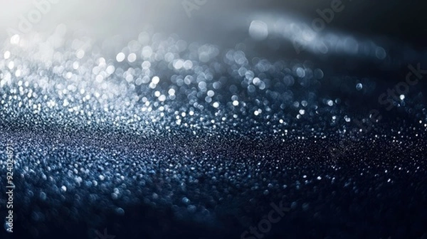 Fototapeta Elegant Gradient Background with Midnight Blue and Sparkling Bokeh Lights