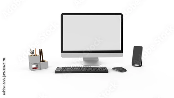 Obraz Office screen in transparent background