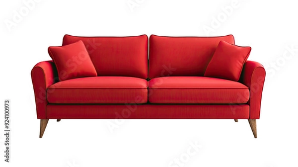 Fototapeta Red sofa transparent background