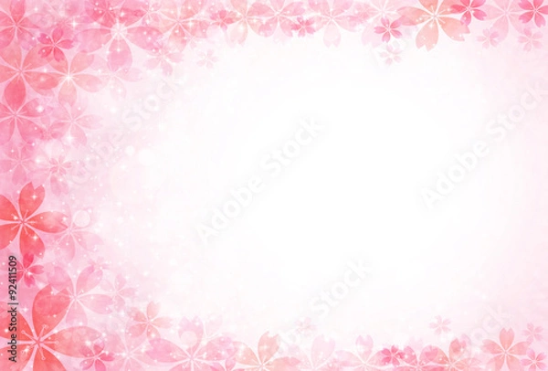 Fototapeta 桜　年賀状　背景