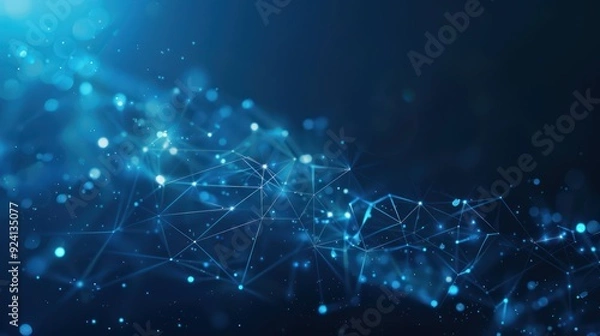 Obraz Abstract Blue Network Background