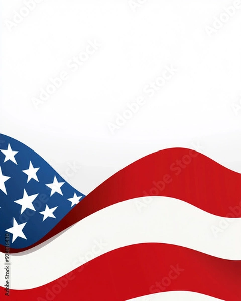 Fototapeta Patriotic fourth of july background with copy space