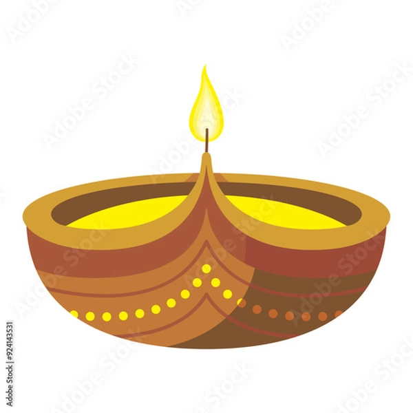 Obraz diwali diya clay lamp