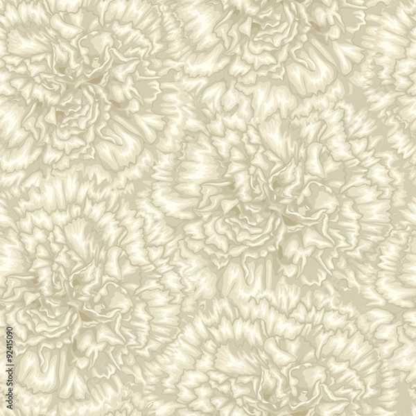 Fototapeta Beautiful seamless background with pink carnation.