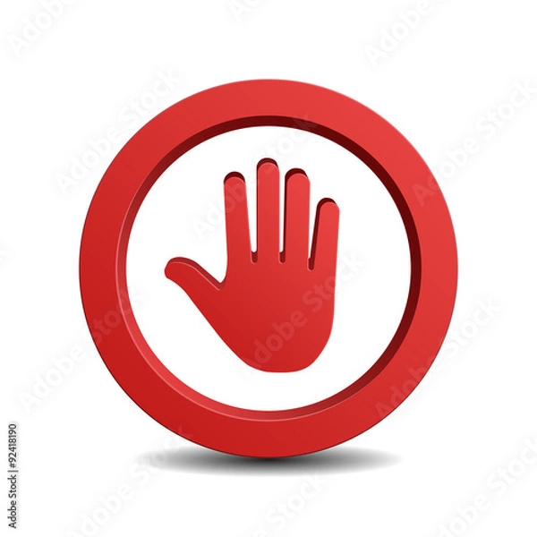 Obraz Stop Sign 3d, isolated on white background