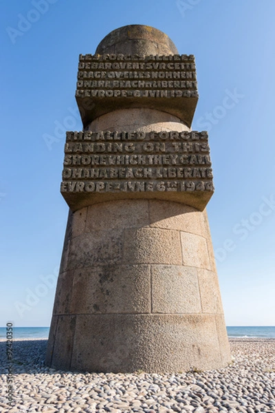 Fototapeta The Monument in Omaha Beach, Normandy, France