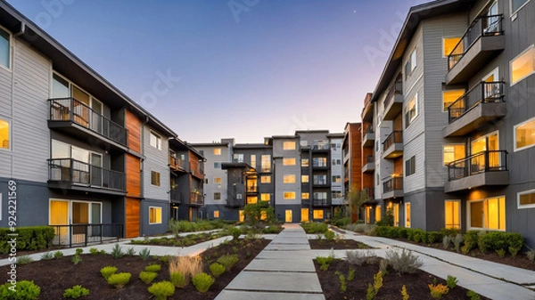 Obraz Modern Apartment Complex Multifamily 