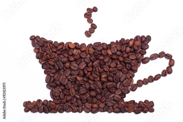 Obraz a cup of coffee beans