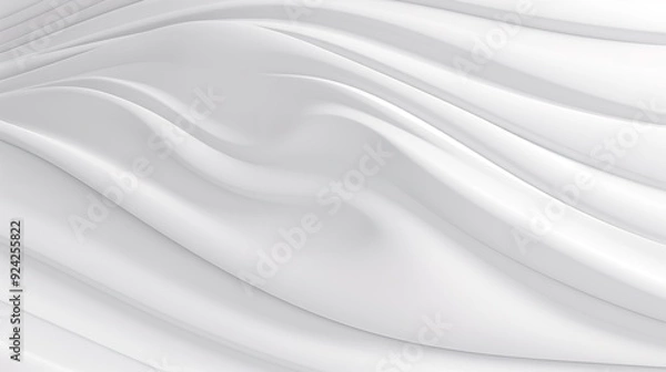 Fototapeta Abstract white background with curved lines.