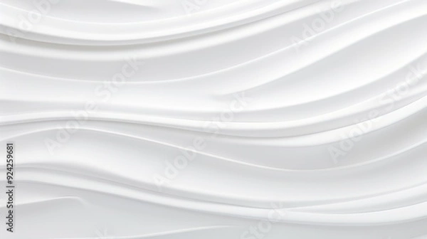 Fototapeta Abstract white background with soft, flowing waves.