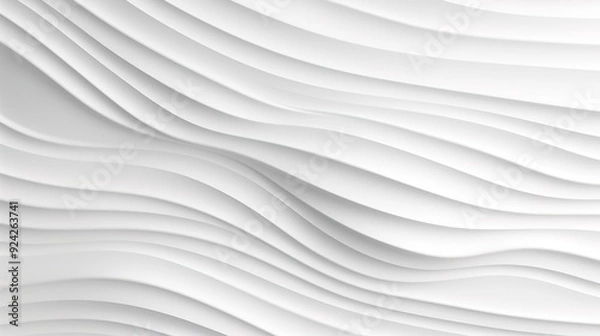 Fototapeta Abstract white curved lines background.