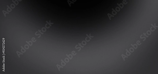 Obraz Abstract background with black white gradient, grain, grunge noise, website banner design, copy space