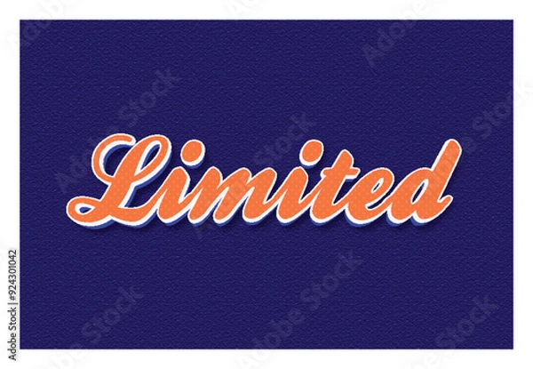 Obraz Limited typography premium editable 3d editable text style effect