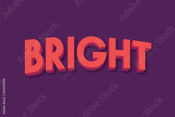 Obraz Bright typography premium editable 3d editable text style effect