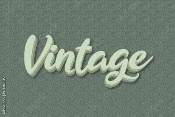 Obraz Vintage typography premium editable 3d editable text style effect