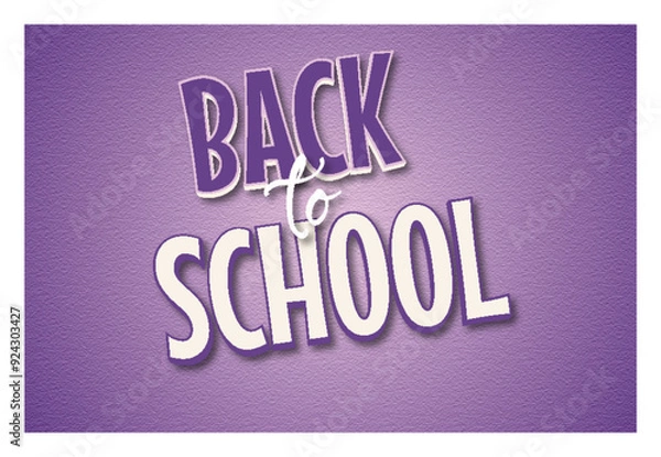 Obraz Back to school typography premium editable 3d editable text style effect
