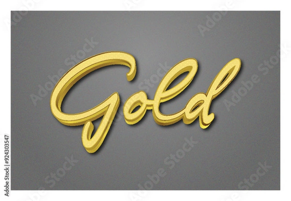 Obraz Gold typography premium editable 3d editable text style effect
