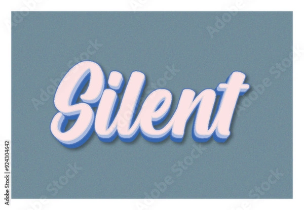 Obraz Silent typography premium editable 3d editable text style effect