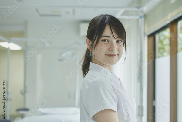 Obraz 病院で働く医療従事者・看護師の女性